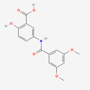 molecular formula C16H15NO6 B1611724 5-(3,5-Dimethoxybenzamido)-2-hydroxybenzoic acid CAS No. 926264-77-9