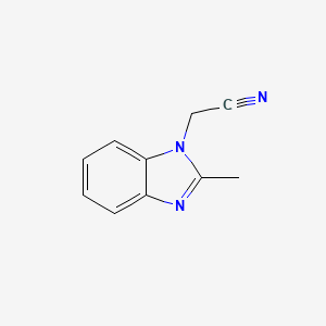 molecular formula C10H9N3 B1611728 (2-Methyl-1H-benzimidazol-1-YL)acetonitrile CAS No. 54980-87-9