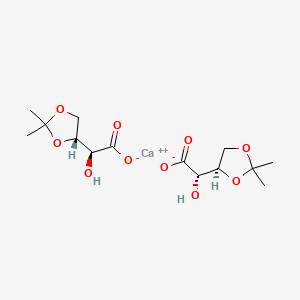 molecular formula C14H22CaO10 B1611734 钙；(2S)-2-[(4R)-2,2-二甲基-1,3-二氧戊环-4-基]-2-羟基乙酸 CAS No. 98733-24-5