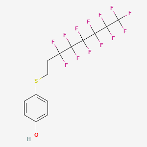 molecular formula C14H9F13OS B1611748 4-(3,3,4,4,5,5,6,6,7,7,8,8,8-Tridecafluorooctylthio)phenol CAS No. 892155-19-0