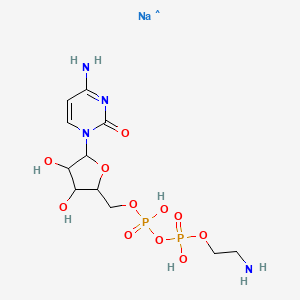 molecular formula C11H20N4NaO11P2 B1611760 Cytidine 5'-diphosphoethanolamine sodium salt CAS No. 72842-05-8