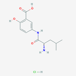 molecular formula C13H19ClN2O4 B1611761 L-Leucine 3-carboxy-4-hydroxyanilide hydrochloride CAS No. 73801-31-7