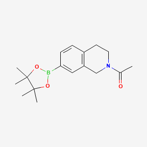 molecular formula C17H24BNO3 B1611769 1-(7-(4,4,5,5-tetramethyl-1,3,2-dioxaborolan-2-yl)-3,4-dihydroisoquinolin-2(1H)-yl)ethanone CAS No. 937591-29-2