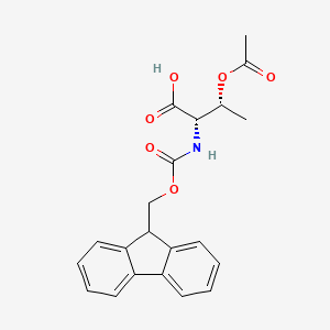 molecular formula C21H21NO6 B1611770 (2S,3R)-2-((((9H-Fluoren-9-yl)methoxy)carbonyl)amino)-3-acetoxybutanoic acid CAS No. 181817-14-1