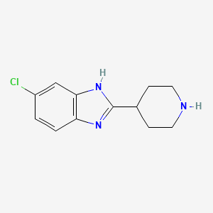 molecular formula C12H14ClN3 B1611772 6-Chloro-2-(piperidin-4-YL)-1H-benzo[D]imidazole CAS No. 578709-06-5