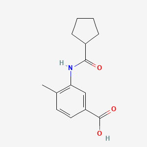 molecular formula C14H17NO3 B1611773 3-[(Cyclopentylcarbonyl)amino]-4-methylbenzoic acid CAS No. 915923-57-8