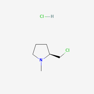 molecular formula C6H13Cl2N B1611778 (S)-2-(Chloromethyl)-1-methylpyrrolidinium chloride CAS No. 67824-38-8