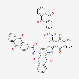 molecular formula C58H27N3O10 B1611779 N-[28-[(9,10-dioxoanthracene-2-carbonyl)amino]-6,13,19,26-tetraoxo-16-azaheptacyclo[15.12.0.02,15.05,14.07,12.018,27.020,25]nonacosa-1(29),2,4,7,9,11,14,17,20,22,24,27-dodecaen-4-yl]-9,10-dioxoanthracene-2-carboxamide CAS No. 6871-80-3