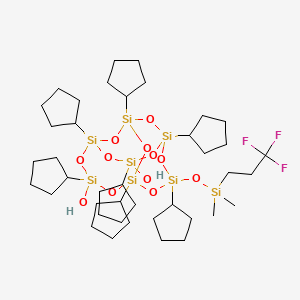 [[Dimethyl(trifluoromethyl)ethyl]silyloxy]heptacyclopentyltricycloheptasiloxanediol