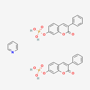 molecular formula C35H27NO12P2 B1611792 3-Phenyl-7-coumarinyl phosphate hemipyridine salt CAS No. 97970-92-8