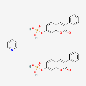 B1611792 (2-Oxo-3-phenylchromen-7-yl) dihydrogen phosphate;pyridine CAS No. 97970-92-8