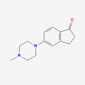 molecular formula C14H18N2O B1611794 5-(4-Methyl-piperazin-1-YL)-indan-1-one CAS No. 866849-23-2