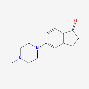 molecular formula C14H18N2O B1611794 5-(4-甲基哌嗪-1-基)-2,3-二氢-1H-茚-1-酮 CAS No. 866849-23-2