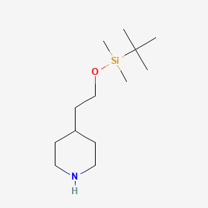 molecular formula C13H29NOSi B1611795 4-Piperidineethanol TBS CAS No. 204580-44-9