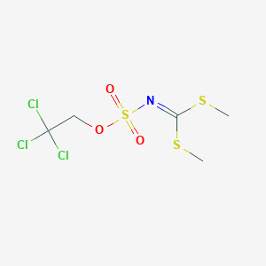 molecular formula C5H8Cl3NO3S3 B1611802 S,S-Dimethyl N-(2,2,2-trichloroethoxysulfonyl)carbonimidodithionate CAS No. 882739-46-0