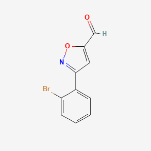 molecular formula C10H6BrNO2 B1611806 3-(2-溴苯基)异噁唑-5-甲醛 CAS No. 869496-61-7