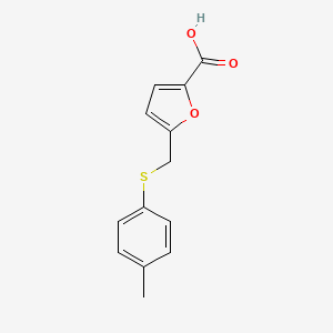 molecular formula C13H12O3S B1611812 5-{[(4-Methylphenyl)thio]methyl}-2-furoic acid CAS No. 915923-20-5
