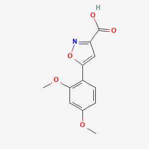molecular formula C12H11NO5 B1611814 5-(2,4-二甲氧基苯基)-1,2-恶唑-3-羧酸 CAS No. 33282-09-6