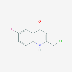 molecular formula C10H7ClFNO B1611817 2-(Chloromethyl)-6-fluoro-4(1H)-quinolinone CAS No. 946712-15-8
