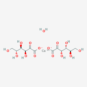 Calcium;(3S,4R,5R)-3,4,5,6-tetrahydroxy-2-oxohexanoate;hydrate