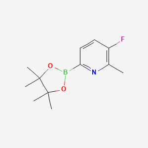 molecular formula C12H17BFNO2 B1611822 3-Fluoro-2-methyl-6-(4,4,5,5-tetramethyl-1,3,2-dioxaborolan-2-YL)pyridine CAS No. 952403-32-6