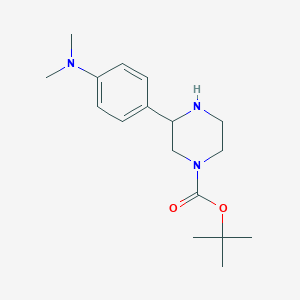 molecular formula C17H27N3O2 B1611837 Tert-butyl 3-[4-(dimethylamino)phenyl]piperazine-1-carboxylate CAS No. 904814-43-3