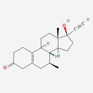 molecular formula C21H28O2 B1611839 (7S,8R,9S,13S,14S,17R)-17-ethynyl-17-hydroxy-7,13-dimethyl-1,2,4,6,7,8,9,11,12,14,15,16-dodecahydrocyclopenta[a]phenanthren-3-one CAS No. 32297-45-3