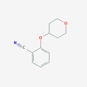 molecular formula C12H13NO2 B1611857 2-[(4-Tetrahydropyranyl)oxy]benzonitrile CAS No. 898289-37-7