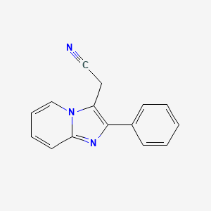 molecular formula C15H11N3 B1611883 2-(2-Phenylimidazo[1,2-a]pyridin-3-yl)acetonitrile CAS No. 885272-84-4