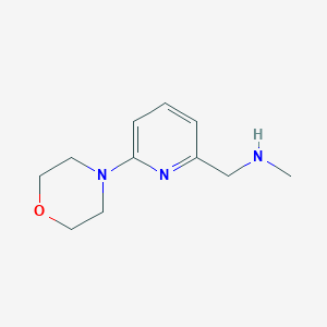 molecular formula C11H17N3O B1611896 N-methyl-N-[(6-morpholin-4-ylpyridin-2-yl)methyl]amine CAS No. 886851-30-5
