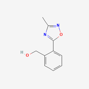 molecular formula C10H10N2O2 B1611897 [2-(3-Methyl-1,2,4-oxadiazol-5-yl)phenyl]methanol CAS No. 879896-55-6