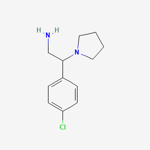 molecular formula C12H17ClN2 B1611903 2-(4-Chlorophenyl)-2-pyrrolidin-1-ylethanamine CAS No. 915923-59-0