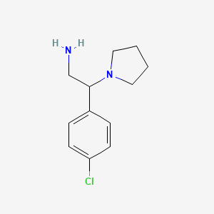 molecular formula C12H17ClN2 B1611903 2-(4-Chlorophenyl)-2-(pyrrolidin-1-yl)ethanamine CAS No. 915923-59-0
