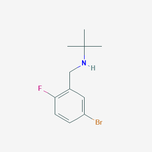 molecular formula C11H15BrFN B1611913 4-Bromo-2-(t-butylaminomethyl)-1-fluorobenzene CAS No. 926245-29-6