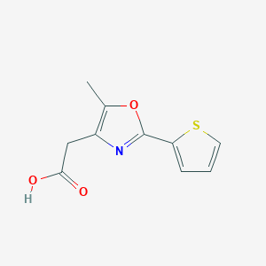 molecular formula C10H9NO3S B1611919 (5-Methyl-2-thien-2-yl-1,3-oxazol-4-yl)acetic acid CAS No. 403611-88-1