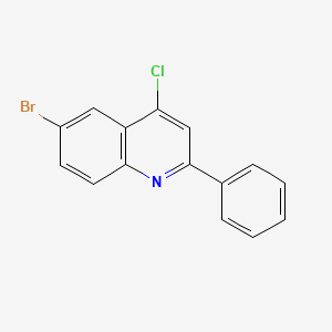 molecular formula C15H9BrClN B1611920 6-Bromo-4-chloro-2-phenylquinoline CAS No. 860195-69-3