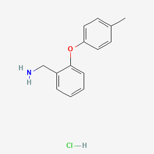 molecular formula C14H16ClNO B1611924 2-(4-Methylphenoxy)benzylamine hydrochloride CAS No. 1171318-10-7