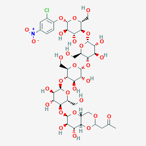 molecular formula C40H58ClNO29 B161196 3-Ketobutylidene 2-chloro-4-nitrophenylmaltopentaoside CAS No. 136345-76-1