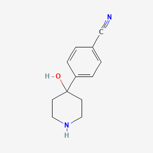 molecular formula C12H14N2O B1611966 4-(4-Hydroxypiperidin-4-yl)benzonitrile CAS No. 233261-72-8