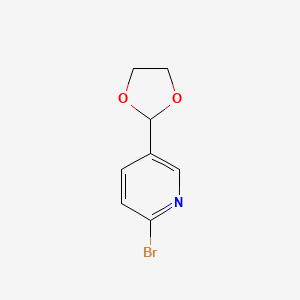 molecular formula C8H8BrNO2 B1611982 2-Bromo-5-(1,3-dioxolan-2-YL)pyridine CAS No. 220904-17-6