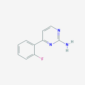 molecular formula C10H8FN3 B1611989 4-(2-Fluorophenyl)pyrimidin-2-amine CAS No. 658699-90-2