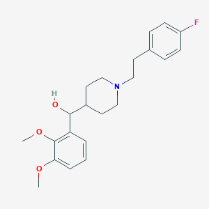 molecular formula C22H28FNO3 B161199 (2,3-Dimethoxyphenyl)-[1-[2-(4-fluorophenyl)ethyl]piperidin-4-yl]methanol CAS No. 139290-69-0