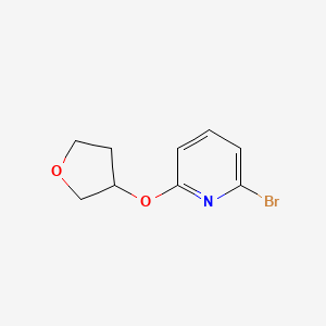 molecular formula C9H10BrNO2 B1611991 2-Bromo-6-[(oxolan-3-yl)oxy]pyridine CAS No. 478366-27-7