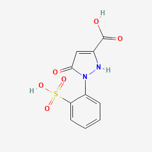 molecular formula C10H8N2O6S B1611996 5-Oxo-1-(2-sulfophenyl)-2,5-dihydro-1H-pyrazole-3-carboxylic acid CAS No. 6402-05-7
