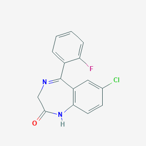 molecular formula C15H10ClFN2O B161200 Norfludiazepam CAS No. 2886-65-9