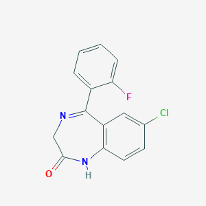 molecular formula C15H10ClFN2O B161200 Desalkylflurazepam CAS No. 2886-65-9