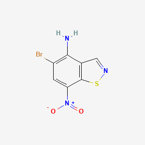 molecular formula C7H4BrN3O2S B1612000 5-Bromo-7-nitro-1,2-benzothiazol-4-amine CAS No. 34976-54-0