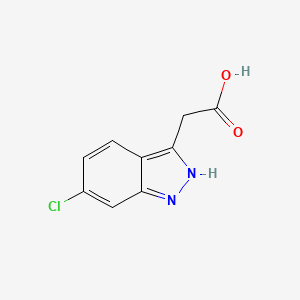 molecular formula C9H7ClN2O2 B1612004 2-(6-氯-1H-吲唑-3-基)乙酸 CAS No. 35715-85-6