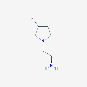 molecular formula C6H13FN2 B1612005 2-(3-Fluoropyrrolidin-1-yl)ethan-1-amine CAS No. 477577-18-7