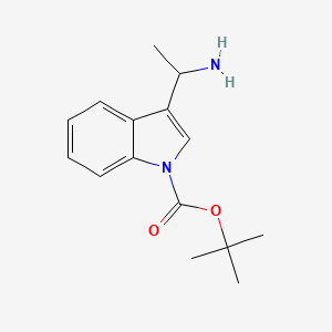 molecular formula C15H20N2O2 B1612008 Tert-butyl 3-(1-aminoethyl)-1H-indole-1-carboxylate CAS No. 317830-77-6